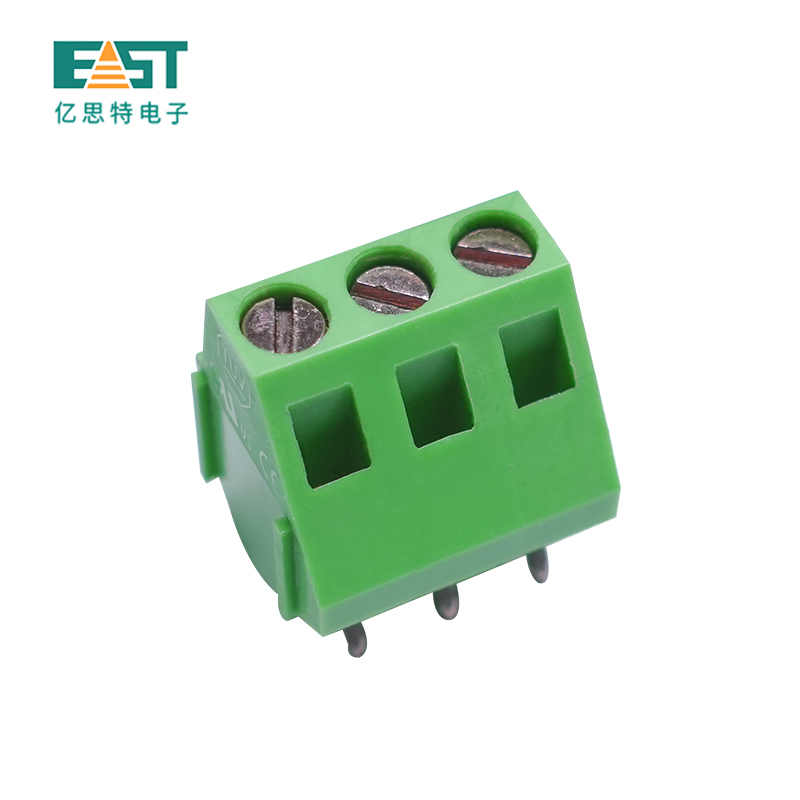 MX103-5.00 Terminal block 45 degree brass diamond