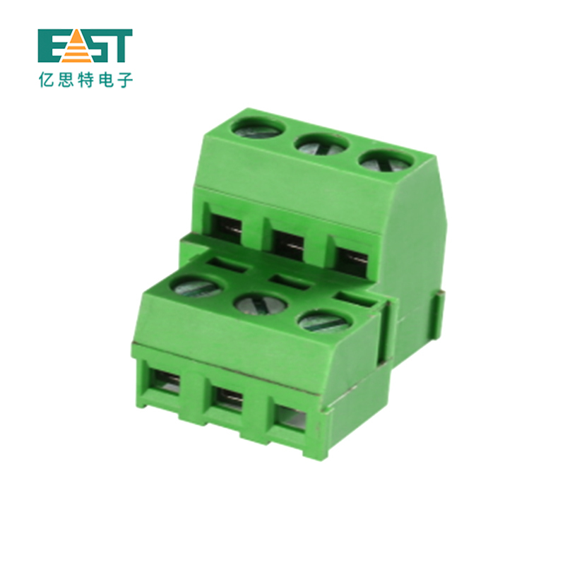 MX127DGA-5.0 5.08 Euro terminal block green brass block double row