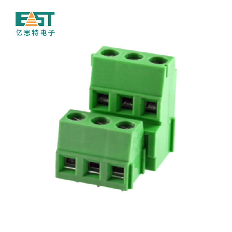 MX127DGB-5.0 5.08 Screw terminal block green brass block double row
